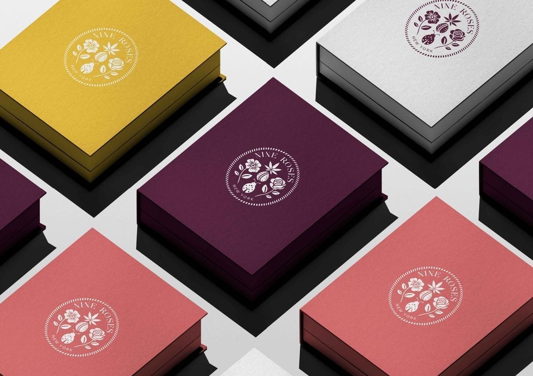 Nine Roses packaging system — identity work by Northera