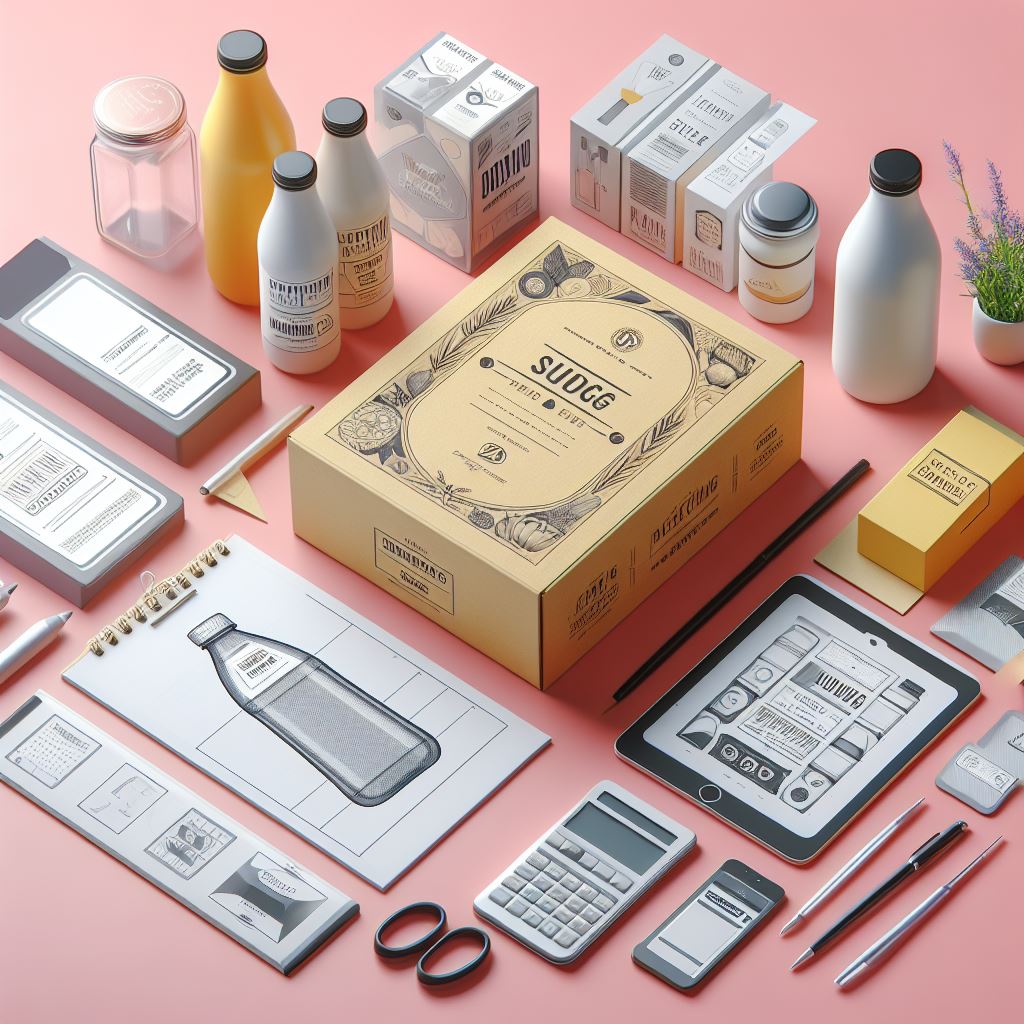 Premium packaging design study on a retail shelf